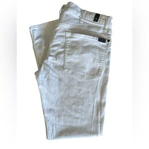 7 for All Mankind White Jeans Mens 36 Paxtyn Slimmy Slim Straight Fit